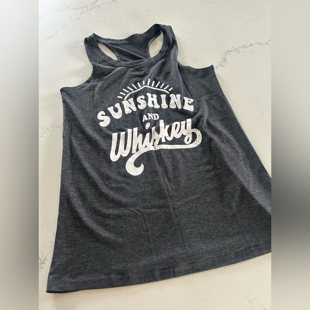 Sunshine and Whiskey Graphic Tank Top - Women’s Small